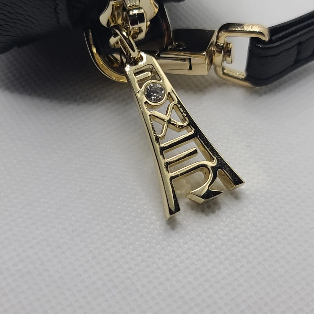 Foxer Black Leather Wristlet/Makeup Bag - Picture 3 of 6